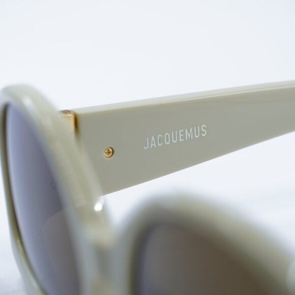 Jacquemus COLAPSO JAC/15 C3 Sunglasses Beige Geometric Frame, Brown Lenses - Picture 10 of 11